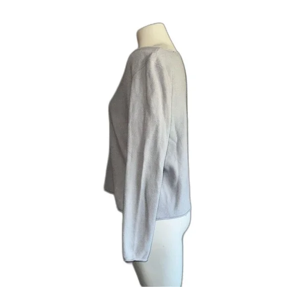 Tahari Light Gray Rayon Blend Sweater Medium M - Picture 4 of 8